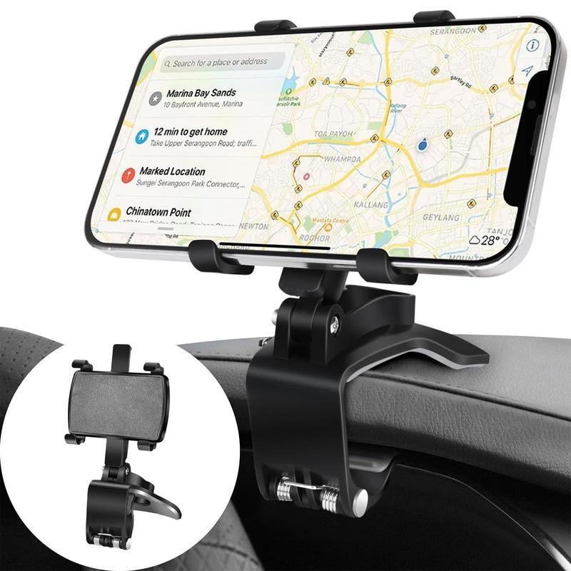360° Rotatable Retractable Phone Holder Car Mount Stand Rear View Mirror Mount Bracket for Smartphone Cell Phones