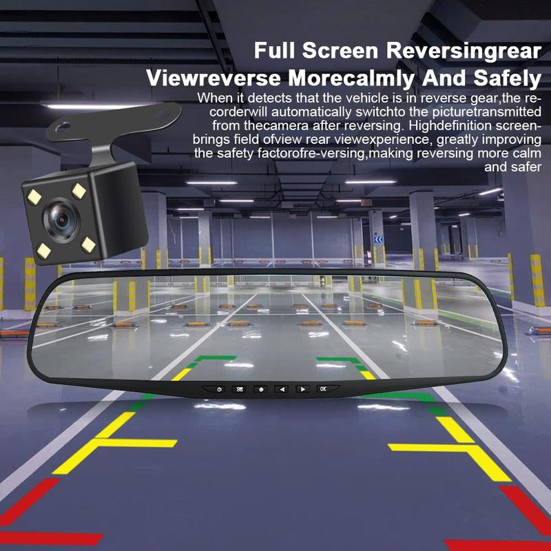 Car DVR with 32GB Card, 4.19 Inch TN Screen Car DVR, Front & Rear Dash Cam, Video Surveillance for Car, Car Electronics