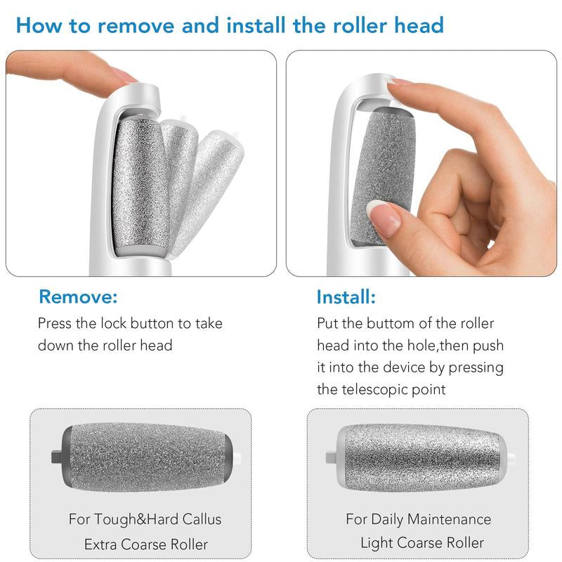 Electric Feet Callus Remover,Portable Electronic Foot File Pedicure Tools,Waterproof Foot Scrubber File,Pedi Foot Care for Dead,Hard Cracked Dry Skin Manicure Nail Nail Care Cutics Nail Art