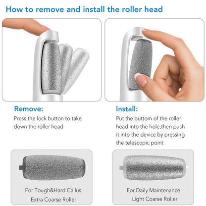 Electric Feet Callus Remover,Portable Electronic Foot File Pedicure Tools,Waterproof Foot Scrubber File,Pedi Foot Care for Dead,Hard Cracked Dry Skin Manicure Nail Nail Care Cutics Nail Art