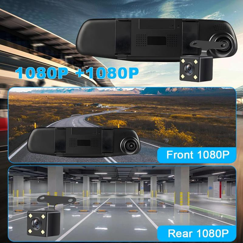 Car DVR with 32GB Card, 4.19 Inch TN Screen Car DVR, Front & Rear Dash Cam, Video Surveillance for Car, Car Electronics
