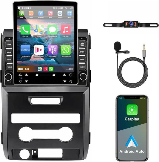 Ford F150 2009-2014 Android 13 Car Stereo Upgrade - 9.7" Wireless Carplay, Android Auto, GPS Navigation, Bluetooth, SWC, Backup Camera