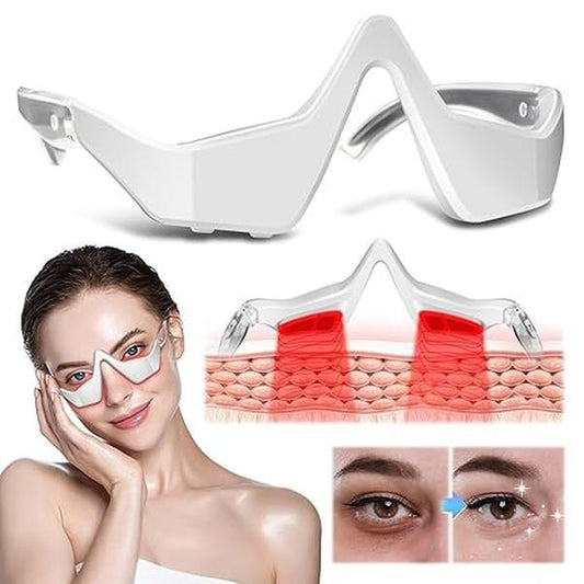 Red Light Massage Glasses for Fundus, 2 Modes, with Eye Massage