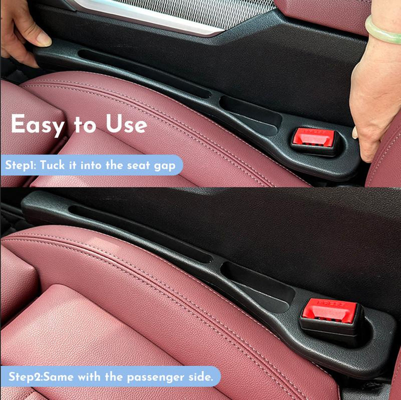 2-Pack 3-In-1 Car Seat Gap Filler – Universal Fit for Car, SUV & Truck | Soft Foam Gap Stopper with Organizer & Hook Function | Prevent Lost Items & Keep Your Car Neat