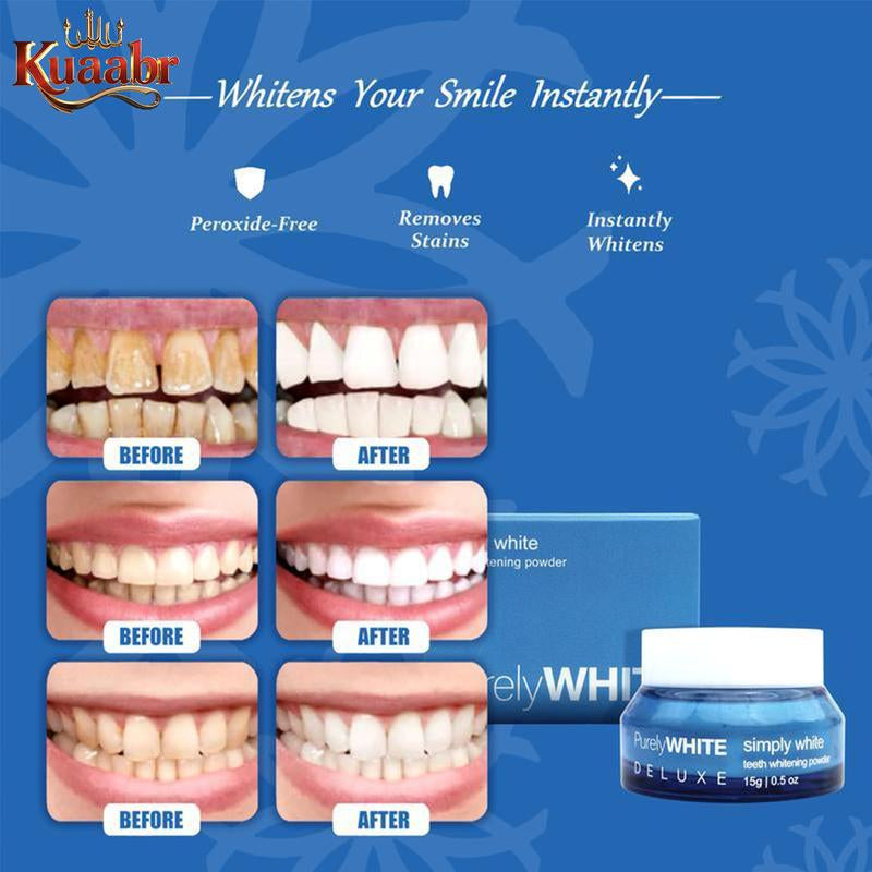 Purelywhite Lteeth Whitening Powder L Instantwhitening and Stain Removal