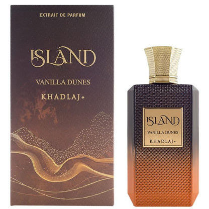 Khadlaj Island Vanilla Dunes for Unisex Extrait De Parfum Spray, 3.4 Ounce