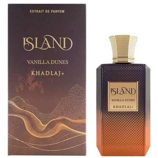 Khadlaj Island Vanilla Dunes for Unisex Extrait De Parfum Spray, 3.4 Ounce