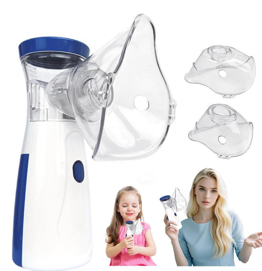 Portable Handheld Nebulizer - Rechargeable Air Humidifier with Double Power Modes, Compact Ultrasonic Atomizer for Home & Travel Use