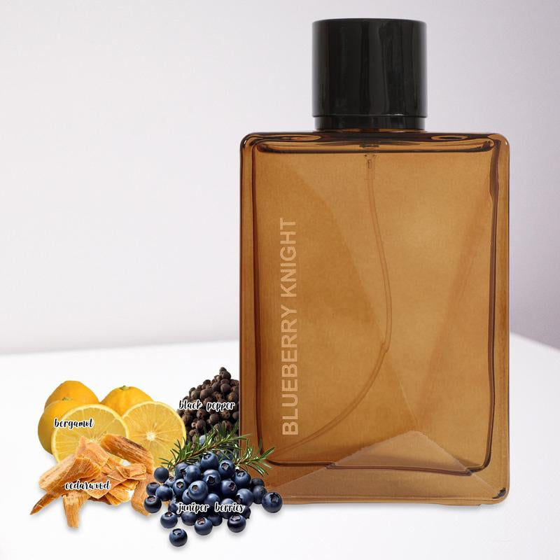 Blueberry Knight Eau De Toilette Spray Cologne for Men 100Ml/3.3Fl.Oz. - Woody, Fresh Spicy, Aromatic and Citrus Scent
